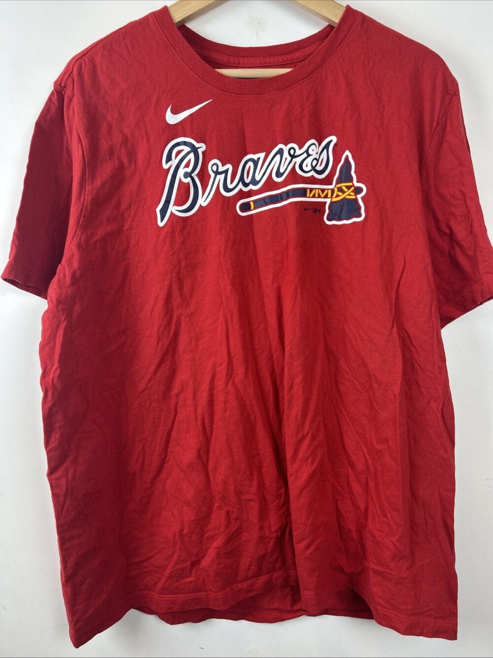Atlanta Braves Nike Shirt Red Baseball MLB Size XXL